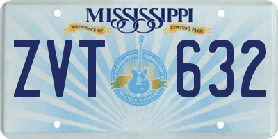 MS license plate ZVT632