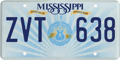 MS license plate ZVT638