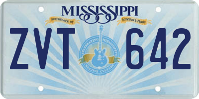 MS license plate ZVT642