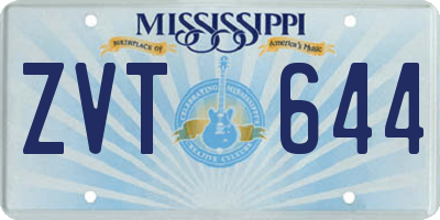 MS license plate ZVT644
