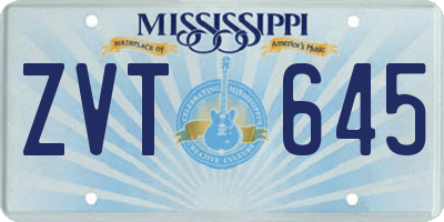 MS license plate ZVT645