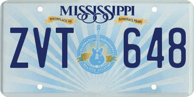 MS license plate ZVT648
