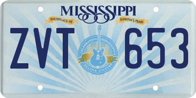 MS license plate ZVT653