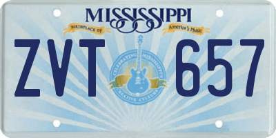 MS license plate ZVT657
