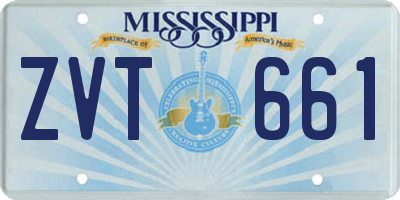 MS license plate ZVT661