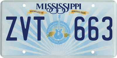 MS license plate ZVT663