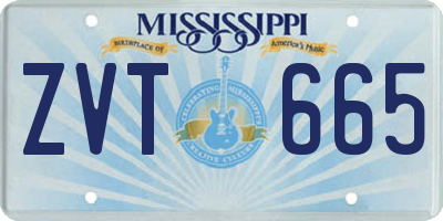MS license plate ZVT665