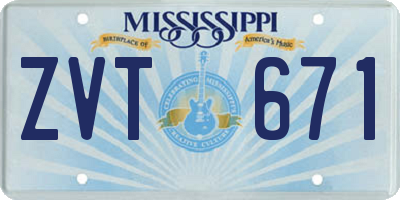 MS license plate ZVT671