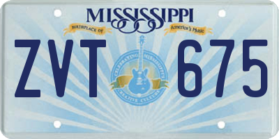 MS license plate ZVT675