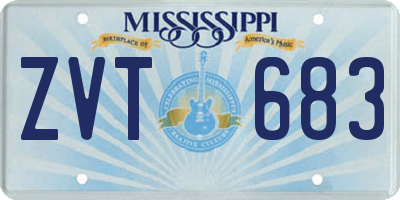 MS license plate ZVT683