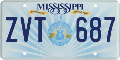 MS license plate ZVT687