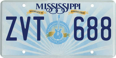 MS license plate ZVT688