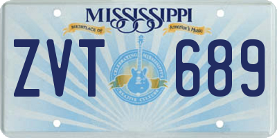 MS license plate ZVT689
