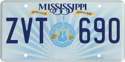 MS license plate ZVT690