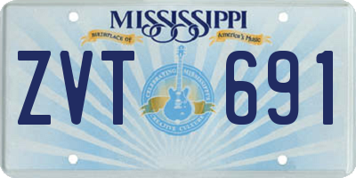 MS license plate ZVT691