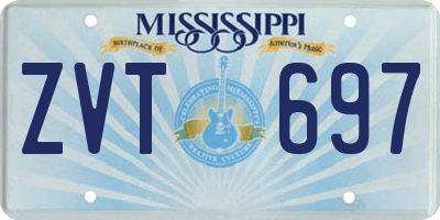 MS license plate ZVT697
