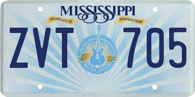 MS license plate ZVT705