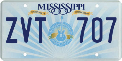 MS license plate ZVT707
