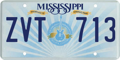 MS license plate ZVT713