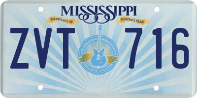 MS license plate ZVT716