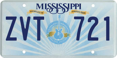 MS license plate ZVT721