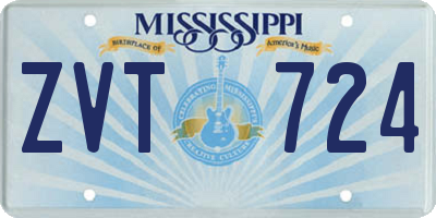 MS license plate ZVT724