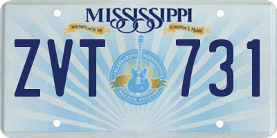MS license plate ZVT731
