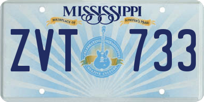 MS license plate ZVT733
