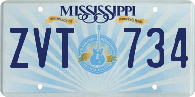 MS license plate ZVT734