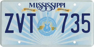 MS license plate ZVT735