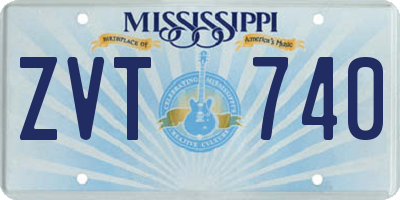 MS license plate ZVT740