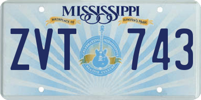 MS license plate ZVT743