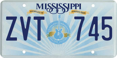 MS license plate ZVT745