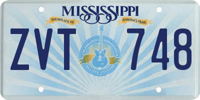 MS license plate ZVT748