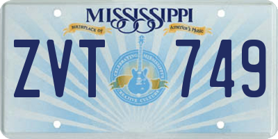 MS license plate ZVT749