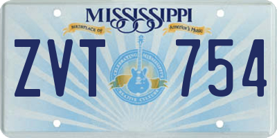 MS license plate ZVT754