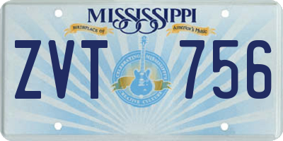 MS license plate ZVT756