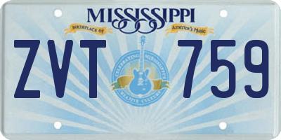 MS license plate ZVT759
