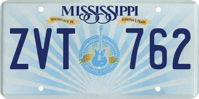 MS license plate ZVT762