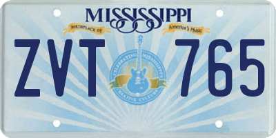 MS license plate ZVT765