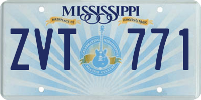 MS license plate ZVT771