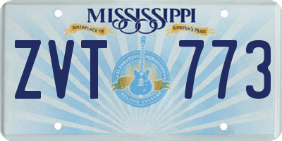 MS license plate ZVT773