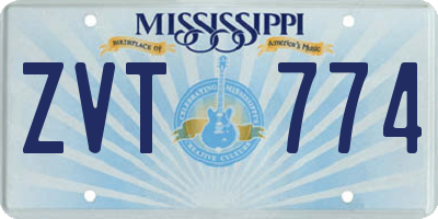 MS license plate ZVT774