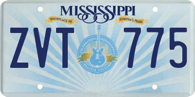 MS license plate ZVT775