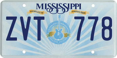 MS license plate ZVT778
