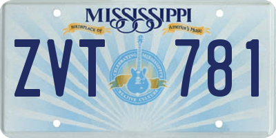 MS license plate ZVT781