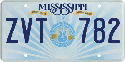 MS license plate ZVT782