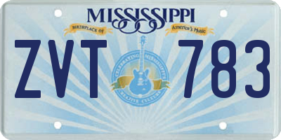 MS license plate ZVT783