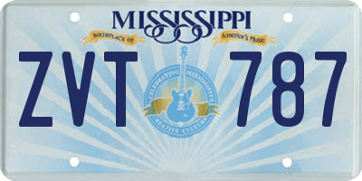 MS license plate ZVT787
