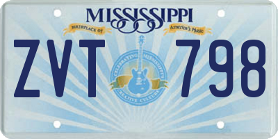 MS license plate ZVT798